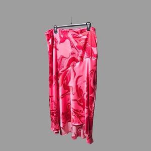 Elegant Pink Swirl Skirt